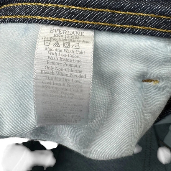 Everlane The Way High Skinny Jean Dark Wash - Picture 5 of 11